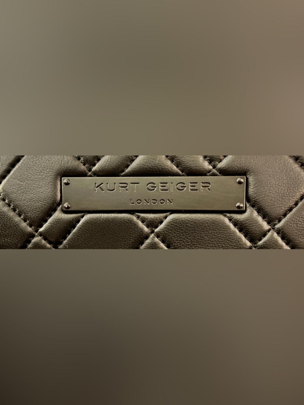 Kurt Geiger Black Quilted Leather Crossbody-Black Matte Hardware, NEW, R-$165 - Picture 3 of 14